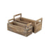 Set of Two Brown Wood 200 Ounce Rectangular Distressed Planter Boxes