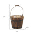 Brown Wood 100 Ounce Round Distressed Bucket Planter