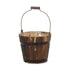 Brown Wood 100 Ounce Round Distressed Bucket Planter
