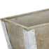 Natural And Silver Metal And Wood 90 Ounce Rectangular Distressed Planter Box