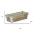 Natural And Silver Metal And Wood 123 Ounce Rectangular Distressed Planter Box