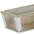 Natural And Silver Metal And Wood 123 Ounce Rectangular Distressed Planter Box