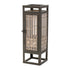 15" Brown Geometric Iron Tabletop Pillar Candle Holder
