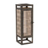 16" Brown Geometric Iron Tabletop Pillar Candle Holder