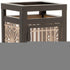 16" Brown Geometric Iron Tabletop Pillar Candle Holder
