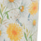Set of Three Yellow And Green Floral Glass Tabletop Pillar Candle Holders