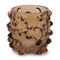 Set of Six Brown Glass Tabletop Pillar Candle Holders