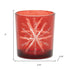 Set of Three Red Abstract Glass Tabletop Votive Candle Holders