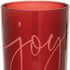 Set of Two Red Snowflake Glass Tabletop Votive Candle Holders