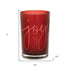 Set of Two Red Snowflake Glass Tabletop Votive Candle Holders