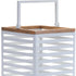 Set of Two White Abstract Metal Tabletop Pillar Candle Holders