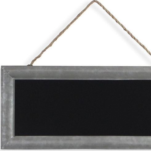 10" X 22" Gray Metal Hanging Chalkboard