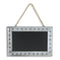 10" X 14" Gray Floral Metal Hanging Chalkboard