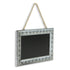 10" X 14" Gray Floral Metal Hanging Chalkboard