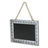 10" X 14" Gray Floral Metal Hanging Chalkboard