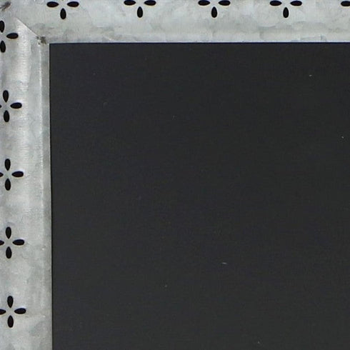 10" X 14" Gray Floral Metal Hanging Chalkboard