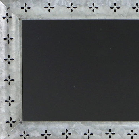 10" X 14" Gray Floral Metal Hanging Chalkboard