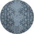 9' X 12' Blue And Sky Blue Diamond Distressed Washable Area Rug With UV Protection