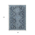 9' X 12' Blue And Sky Blue Diamond Distressed Washable Area Rug With UV Protection