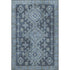 9' X 12' Blue And Sky Blue Diamond Distressed Washable Area Rug With UV Protection