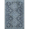 9' X 12' Blue And Sky Blue Diamond Distressed Washable Area Rug With UV Protection