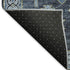 9' X 12' Blue And Sky Blue Diamond Distressed Washable Area Rug With UV Protection