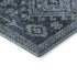 9' X 12' Blue And Sky Blue Diamond Distressed Washable Area Rug With UV Protection