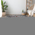 9' X 12' Red Charcoal And Gray Abstract Washable Area Rug With UV Protection