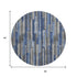 9' X 12' Blue Ivory And Gray Abstract Distressed Washable Area Rug With UV Protection