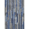 9' X 12' Blue Ivory And Gray Abstract Distressed Washable Area Rug With UV Protection