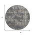9' X 12' Burnished Brown And Blue Tribal Washable Area Rug With UV Protection