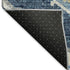 9' X 12' Blue And Ivory Tribal Distressed Washable Area Rug With UV Protection