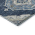 9' X 12' Blue And Ivory Tribal Distressed Washable Area Rug With UV Protection