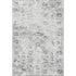 9' X 12' Light Gray And Charcoal Floral Medallion Distressed Washable Area Rug With UV Protection