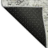 9' X 12' Light Gray And Charcoal Floral Medallion Distressed Washable Area Rug With UV Protection