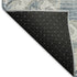 9' X 12' Blue Ivory And Gray Floral Medallion Distressed Washable Area Rug With UV Protection