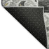 9' X 12' Graphite Gold And Charcoal Floral Medallion Distressed Washable Area Rug With UV Protection