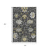 9' X 12' Graphite Ivory And Gold Floral Medallion Distressed Washable Area Rug With UV Protection