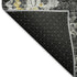 9' X 12' Graphite Ivory And Gold Floral Medallion Distressed Washable Area Rug With UV Protection