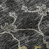 9' X 12' Graphite Ivory And Gold Floral Medallion Distressed Washable Area Rug With UV Protection