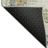 5' X 8' Blue Coffee And Linen Floral Medallion Distressed Washable Area Rug With UV Protection