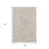 9' X 12' Ivory And Beige Geometric Washable Area Rug With UV Protection