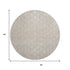 9' X 12' Ivory And Beige Geometric Washable Area Rug With UV Protection