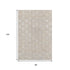9' X 12' Ivory And Beige Geometric Washable Area Rug With UV Protection