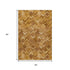 8' X 10' Brown Ivory And Beige Geometric Washable Area Rug With UV Protection