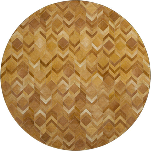 8' X 10' Brown Ivory And Beige Geometric Washable Area Rug With UV Protection