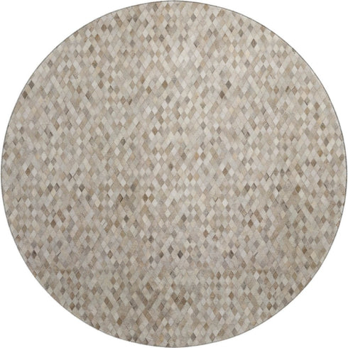 9' X 12' Beige Gray And Ivory Diamond Washable Area Rug With UV Protection