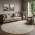 9' X 12' Beige Gray And Ivory Diamond Washable Area Rug With UV Protection