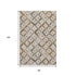 9' X 12' Gray Brown And Ivory Geometric Washable Area Rug With UV Protection