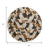 9' X 12' Black Brown And Ivory Geometric Washable Area Rug With UV Protection